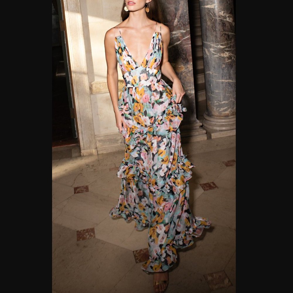 Drew Gown by AMUR // Size 6 // Floral Print